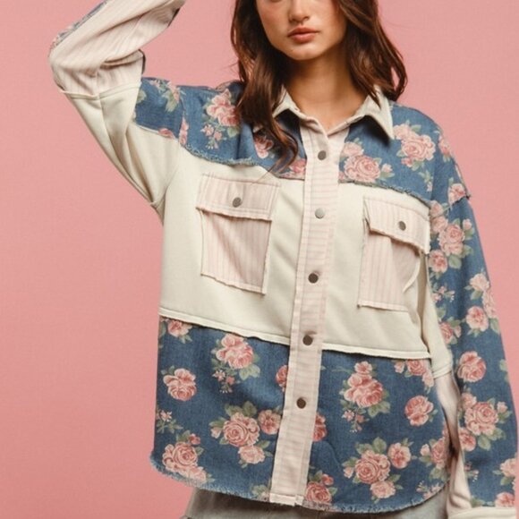 BiBi Tops - Garden Patch Shacket